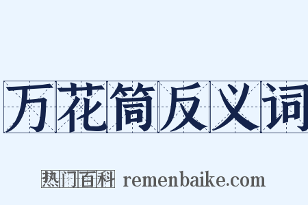 万花筒反义词是什么意思的图片